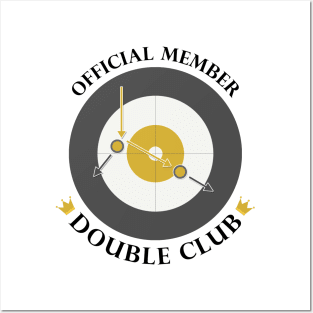 The "Double Club" - Black Text Posters and Art